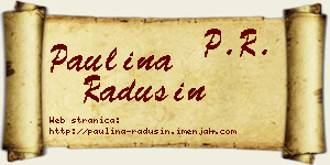 Paulina Radusin vizit kartica
